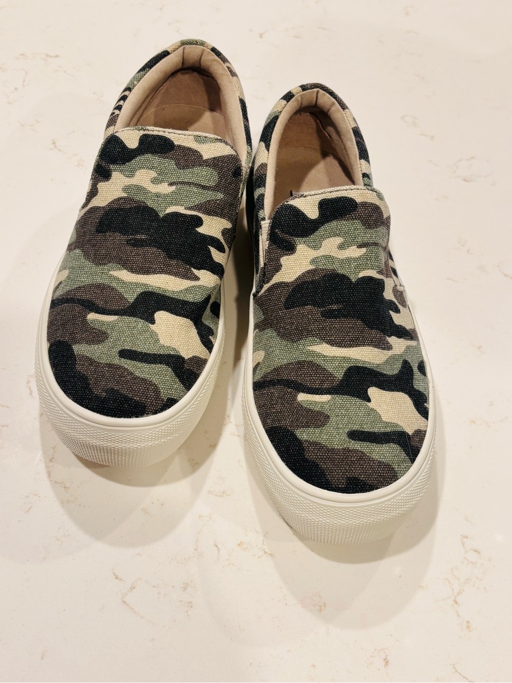 Steve Madden Canvas Camo Slip-On Sneakers 6.5